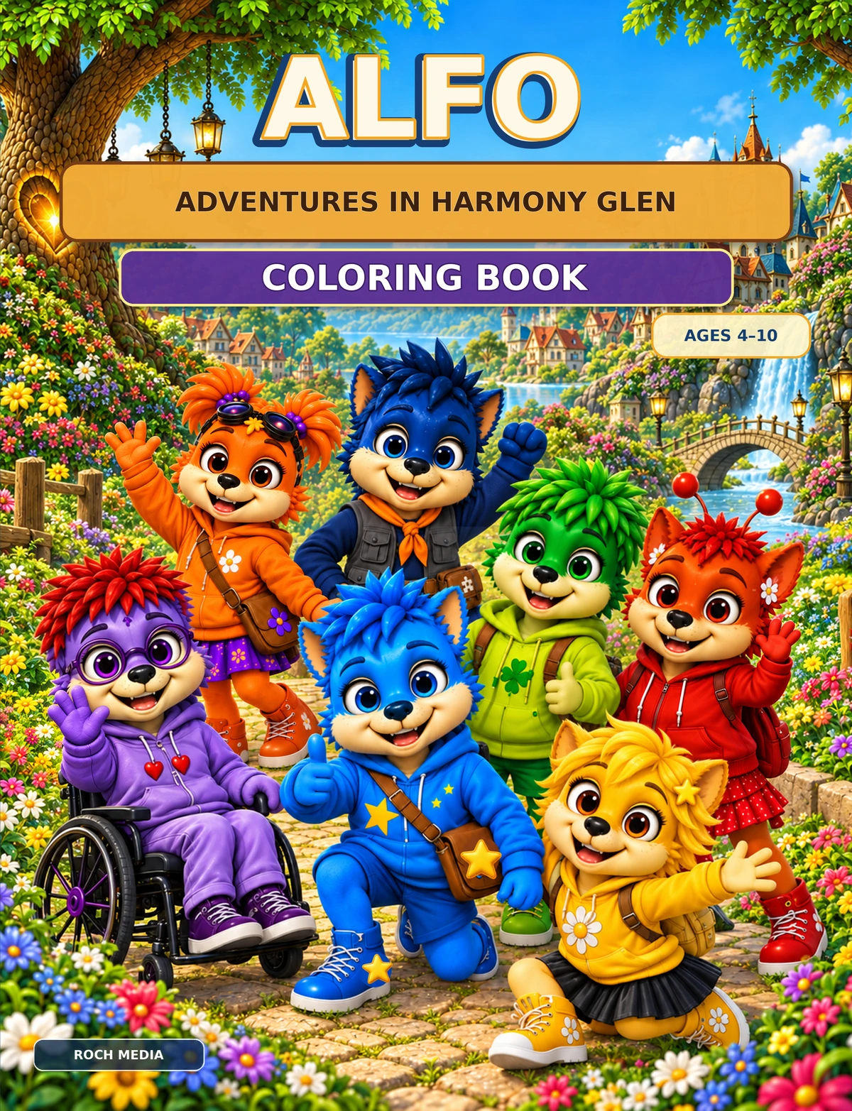 ALFO Adventures in Harmony Glen Coloring Book cover
